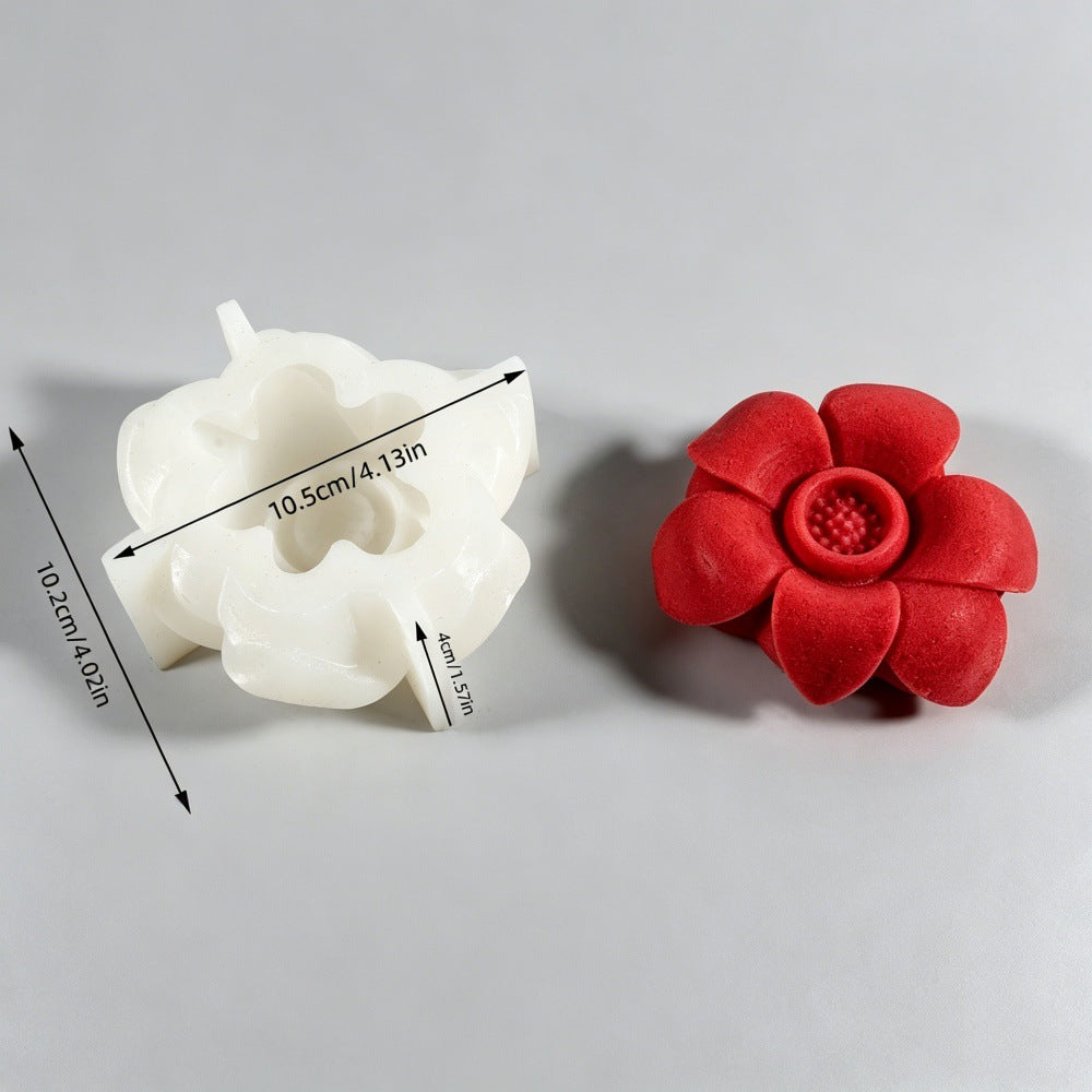 6-Petal Rafflesia Silicone Mold, Giant Flower Shaped Mousse Cake & Chocolate Baking Mold, DIY Jelly Pudding Mold for Home Dessert Making