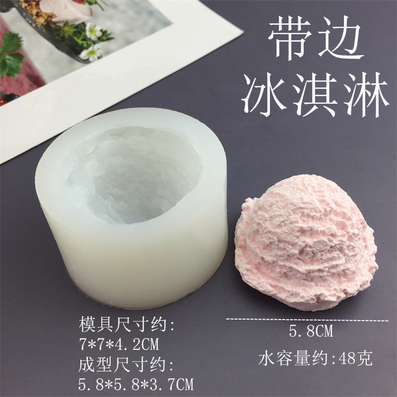Ice cream cone cup sandwich squishy silicone mold diy aromatherapy candle soap plaster tool fidget toys
