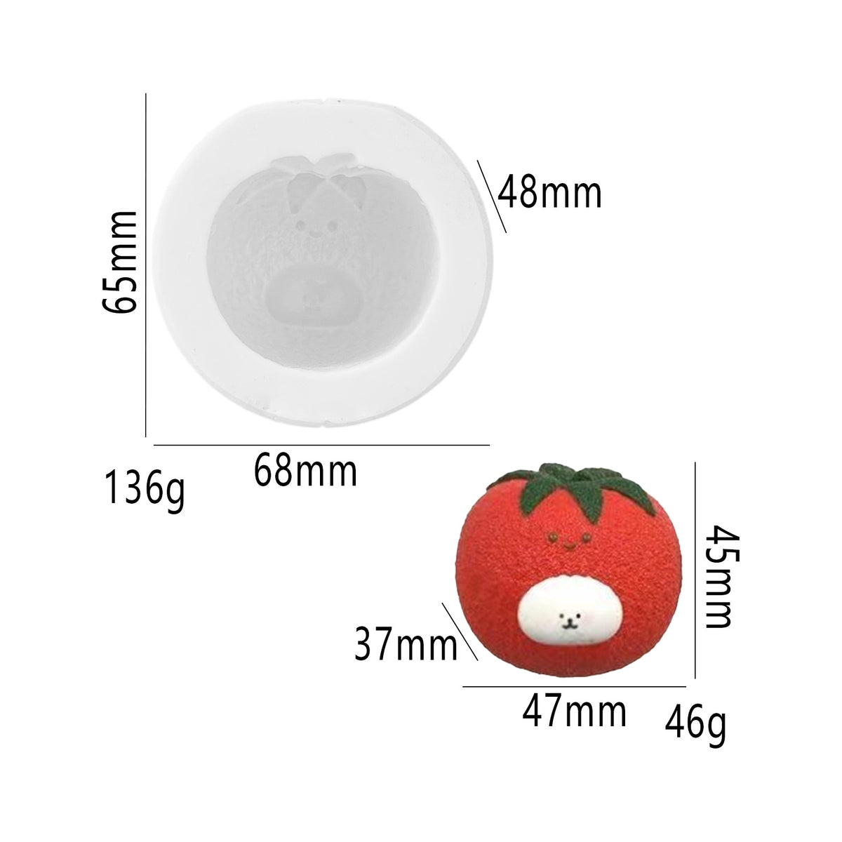 Food play pudding Vegetable fidget toys Food grade silicone mold