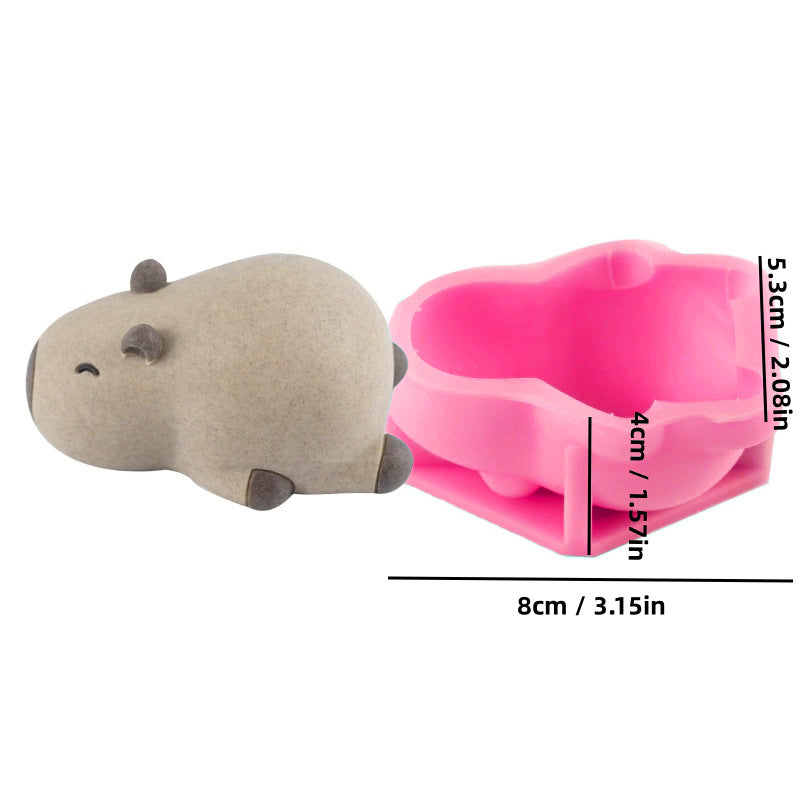 Cartoon Capybara Silicone Mold, Animal Shaped Baking Tool for Mousse Cake, Dessert, Jelly & Pudding Making