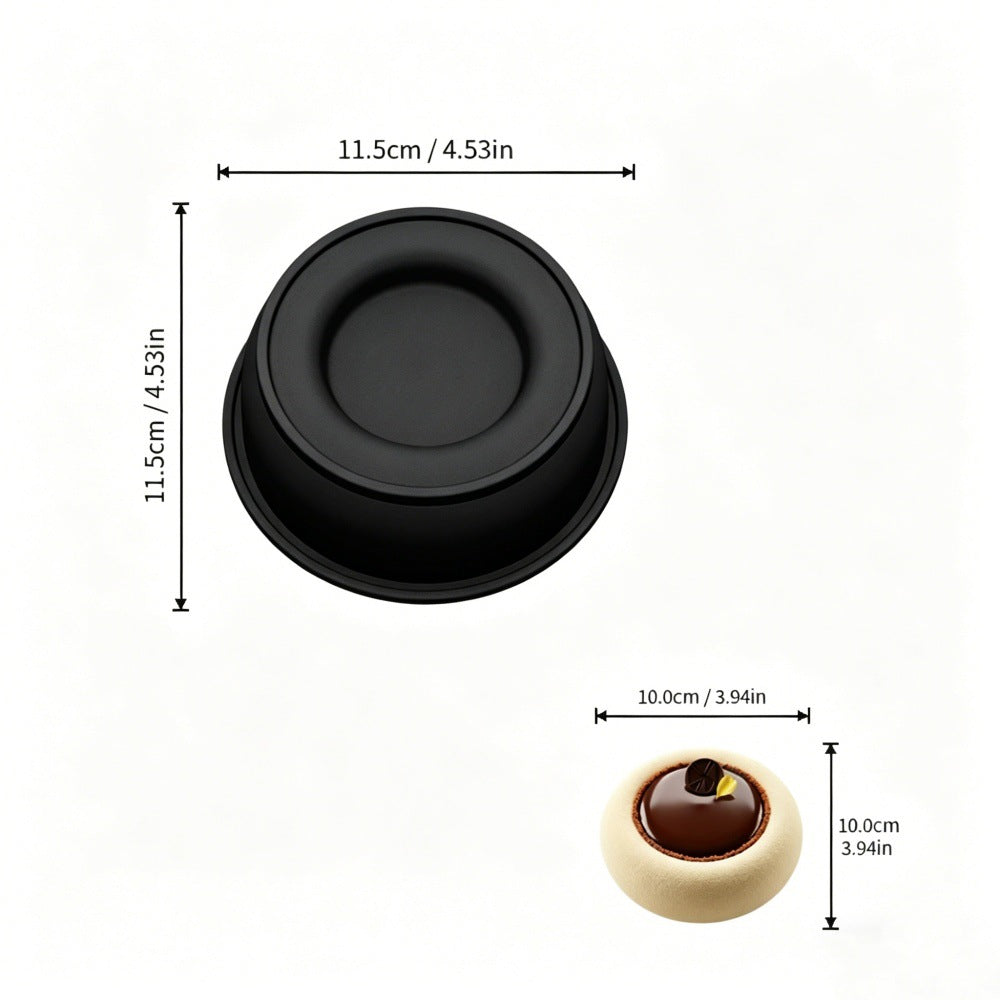 4 Inch Fruit Silicone Cake Mold, Blueberry & Apple Shape Donut Mousse Cake Mold, Chocolate Baking Tool for Home Dessert DIY