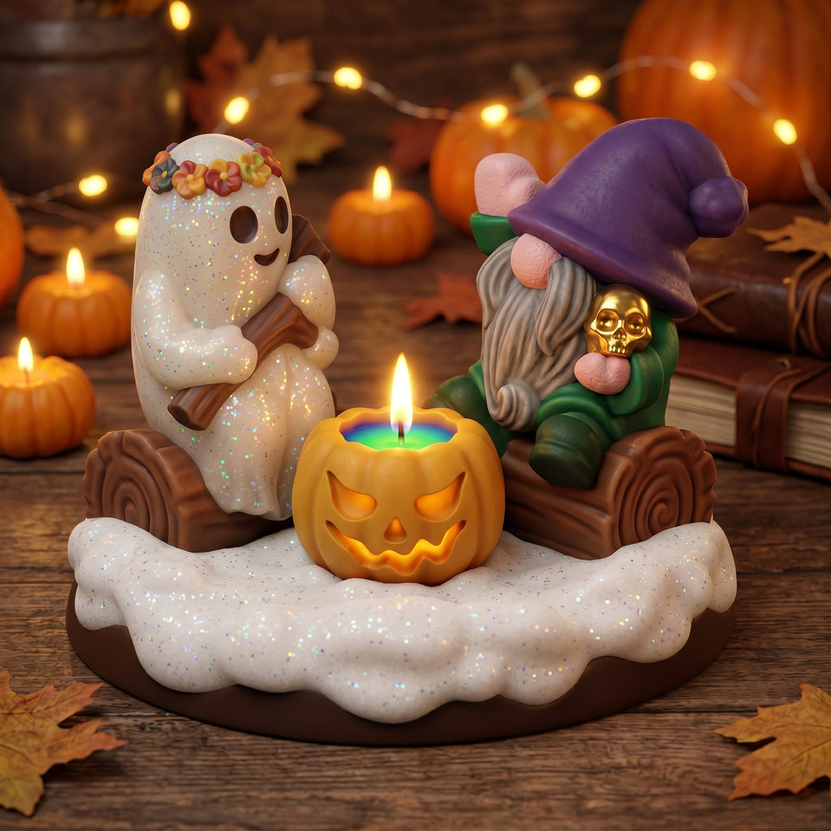 Halloween Pumpkin Skull Ghost Silicone Mold for DIY Aromatherapy Candle & Resin Craft