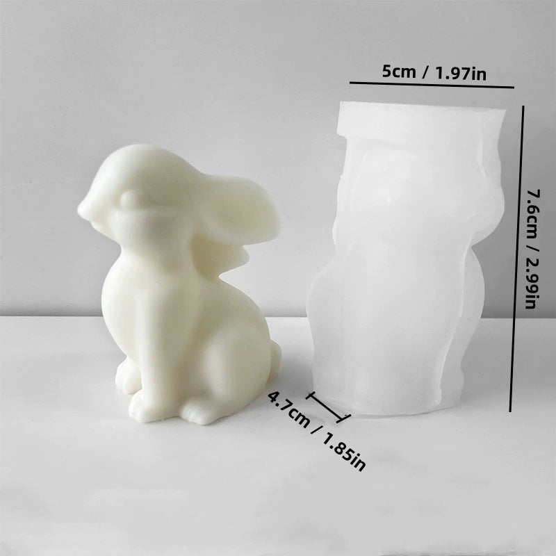Easter Bunny Silicone Mold | DIY Candle, Chocolate & Plaster Craft Mold