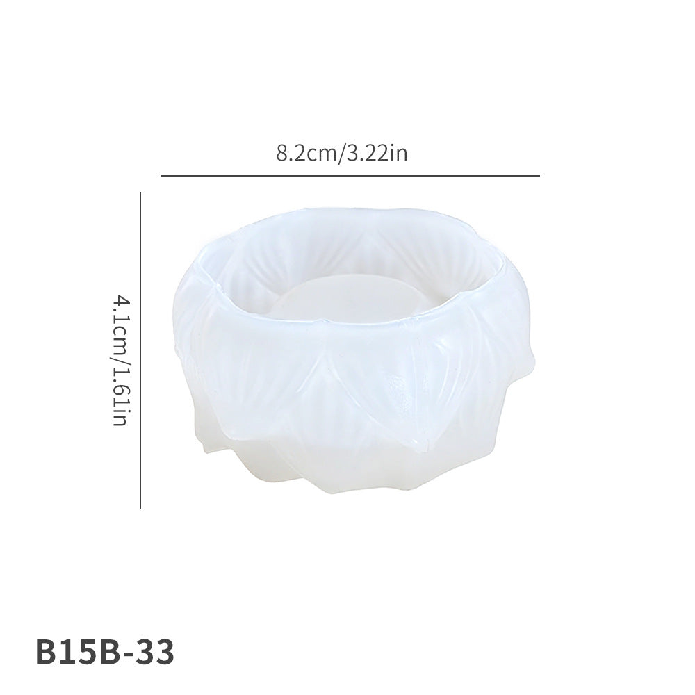 DIY Silicone Mold for Lotus Incense Burner & Pomegranate Shaped Vase, Resin Casting Mould for Flower Pot & Desktop Decor Handmade Ornaments