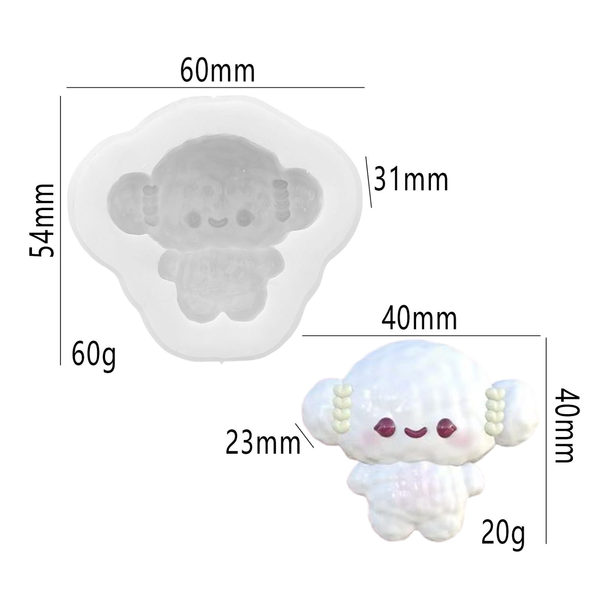 Food play pudding Vegetable fidget toys Food grade silicone mold