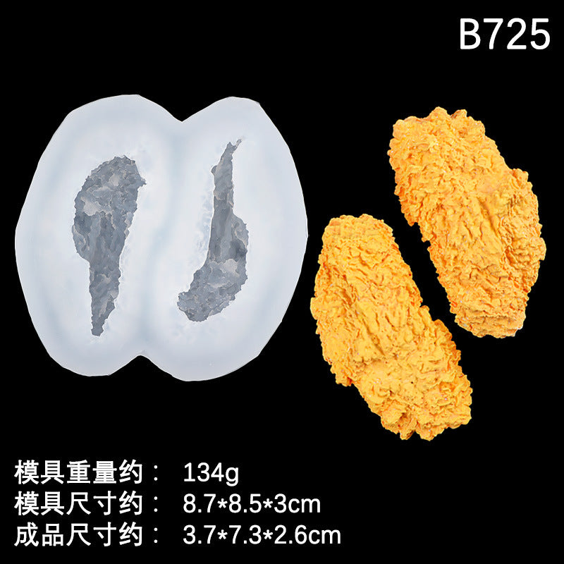 Simulation chicken wings silicone mold DIY manual decompression tool mold creative aromatherapy plaster mold