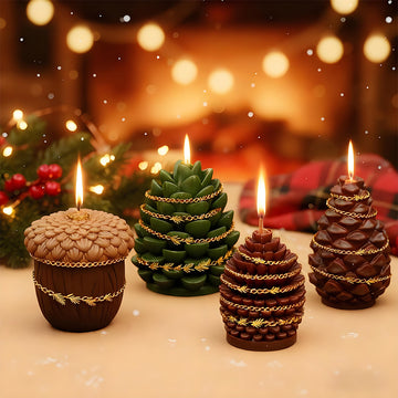 3D Pine Cone Silicone Mold – Christmas Candle & Plaster Ornament Mold, Easy Release for Resin, Gypsum & Wax DIY