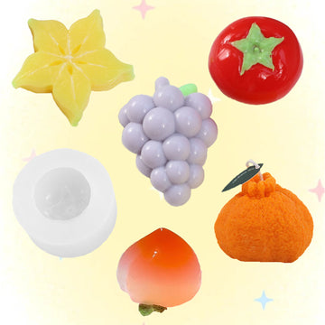 Grape star fruit kneading music mold DIY fruit scented candle gypsum handmade soap silicone mold