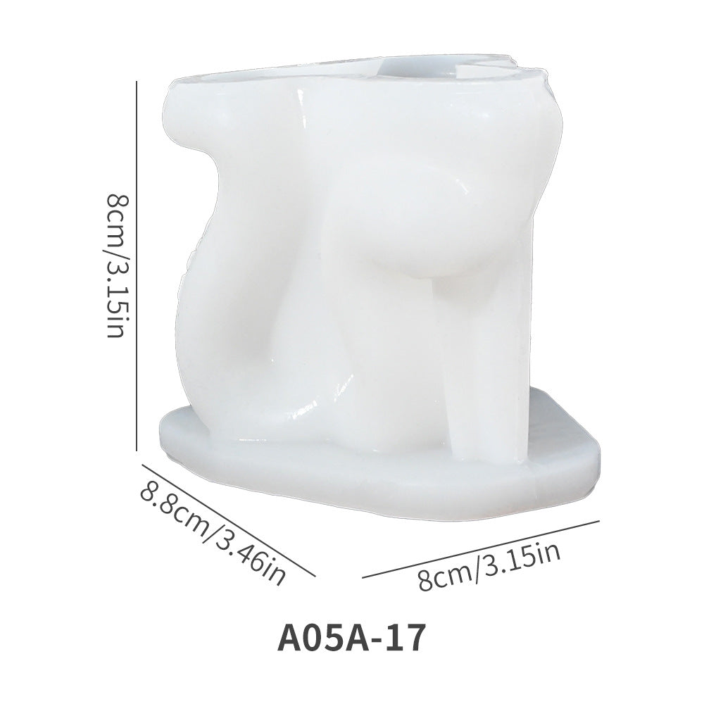 Banana Shape Silicone Mold for Concrete & Plaster Candle Holder, Ins Style Minimalist Modern Bedroom Decor