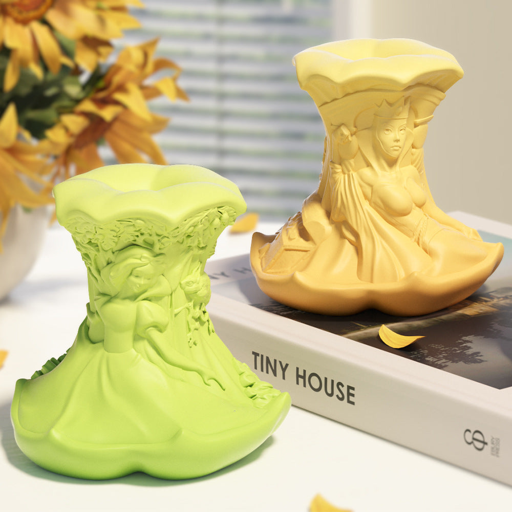 Apple Core Silicone Mold for Aromatherapy Candle & Plaster, Creative Princess Apple Shape Resin Mold, Tabletop Decor DIY Craft