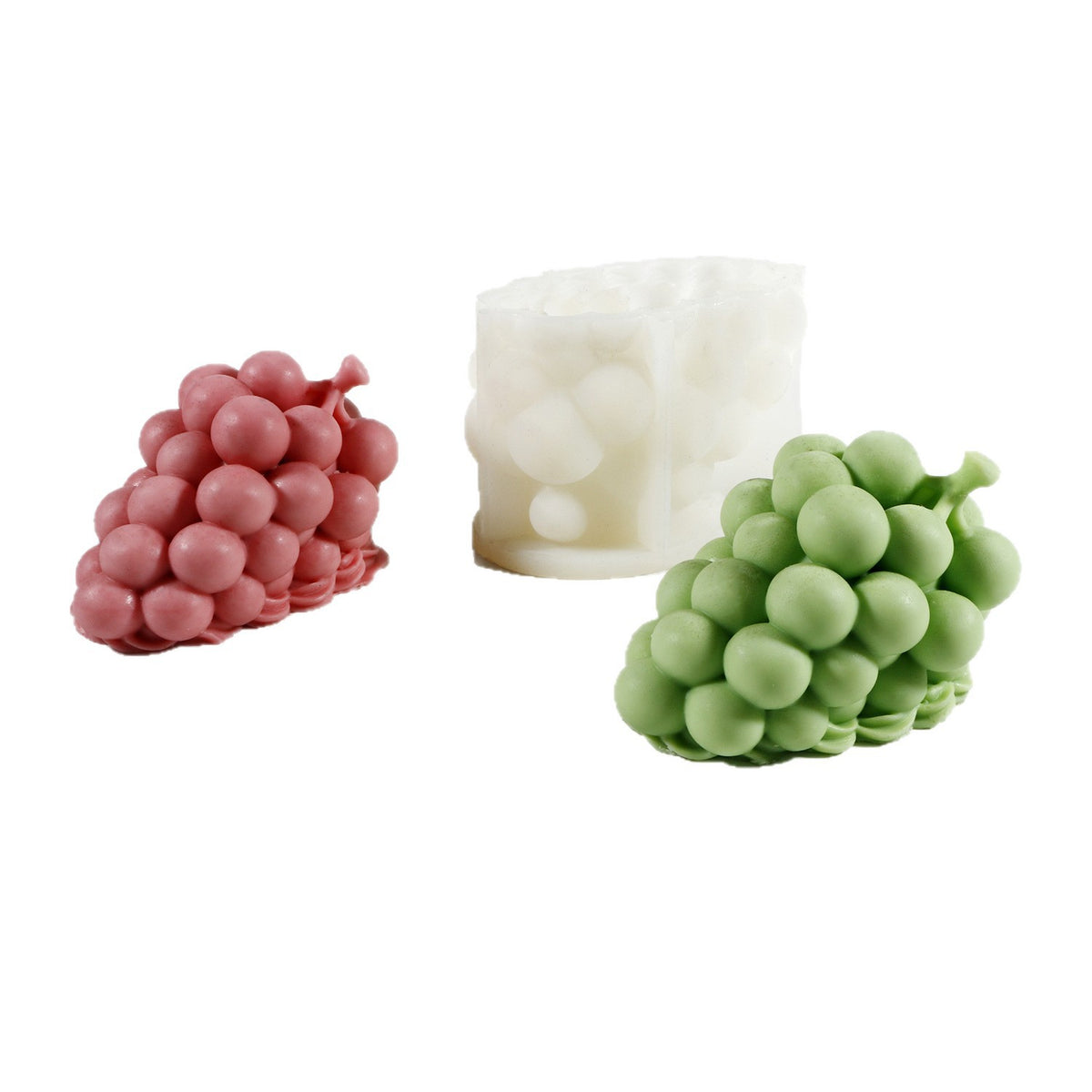 3D Grape Silicone Mold, Realistic Fruit Shaped Baking Mold, Food Grade Soft Silicone Mousse Cake & Chocolate DIY Mold for Home Dessert Making