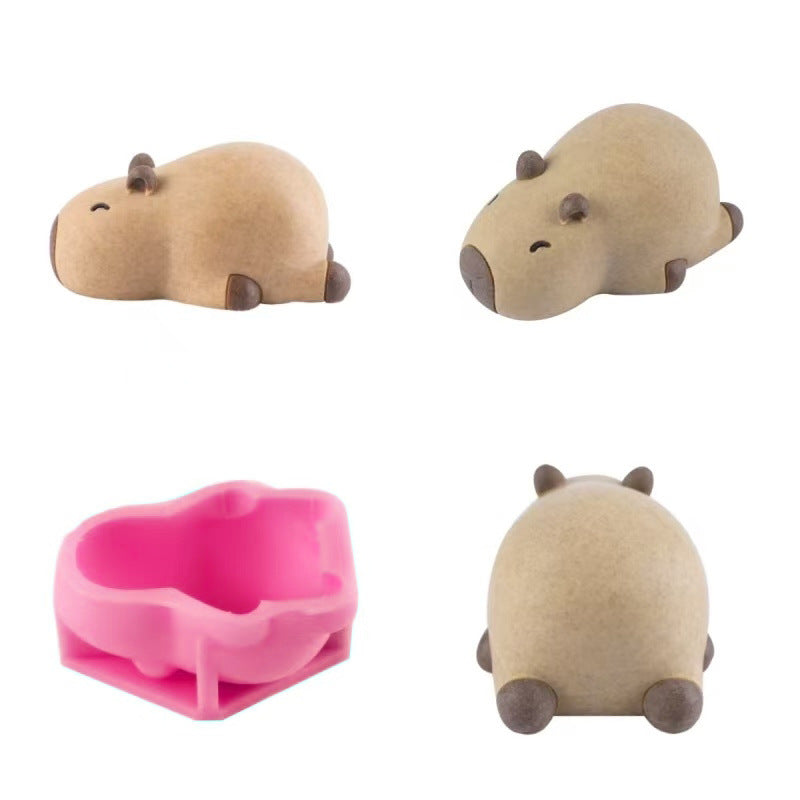Cartoon Capybara Silicone Mold, Animal Shaped Baking Tool for Mousse Cake, Dessert, Jelly & Pudding Making