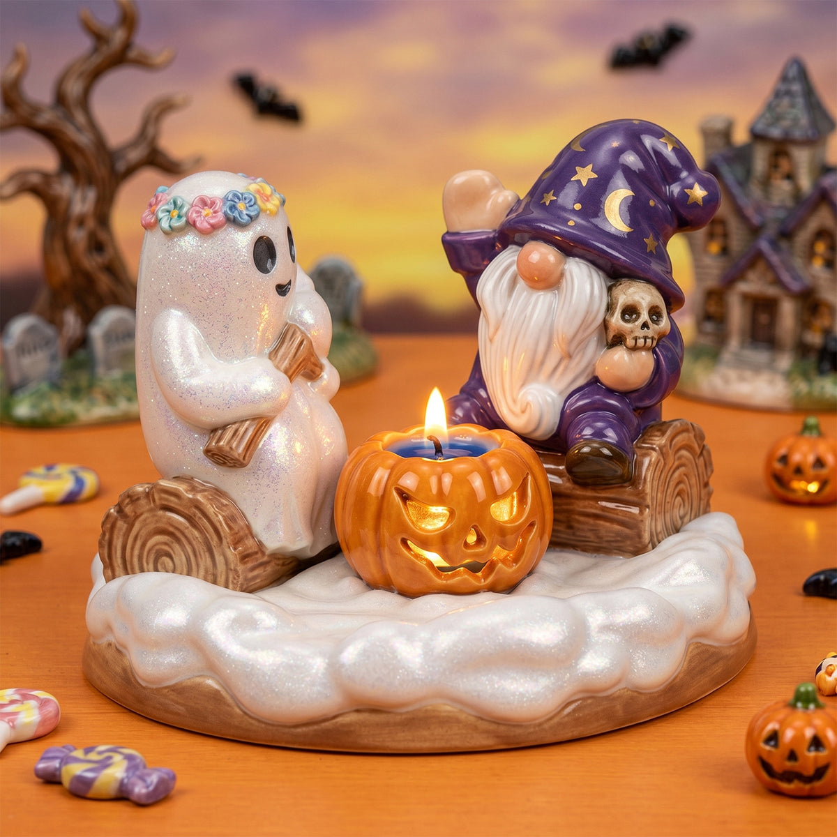 Halloween Pumpkin Skull Ghost Silicone Mold for DIY Aromatherapy Candle & Resin Craft