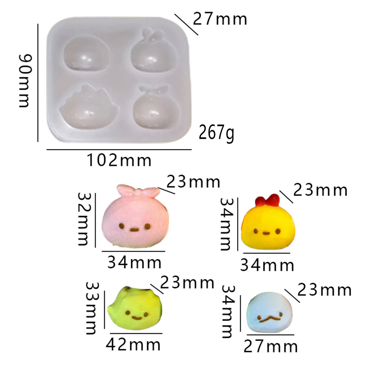 Food play pudding Vegetable fidget toys Food grade silicone mold
