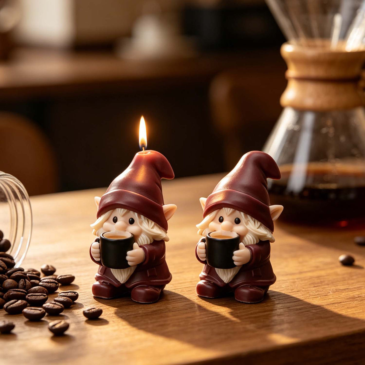 Christmas Coffee Gnome Silicone Mold, Cute Santa Gnome Figurine Mould, DIY Scented Candle for Xmas Home Decor