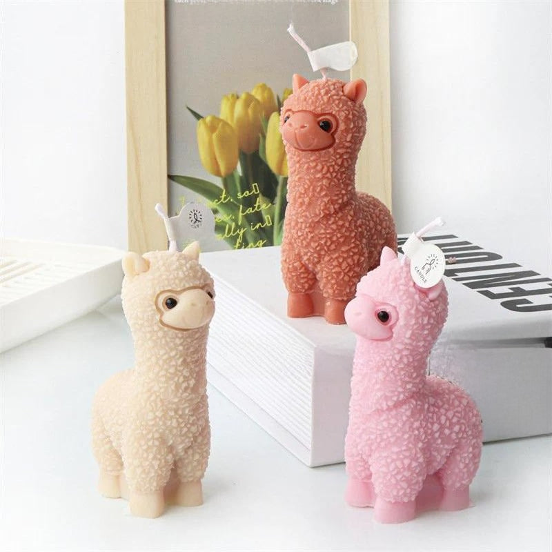 2 Sizes alpaca silicone mold-3D Alpaca candle mold-Scented candle mold-Epoxy resin alpaca mold-Cute keychain pendant mold-Resin art mold