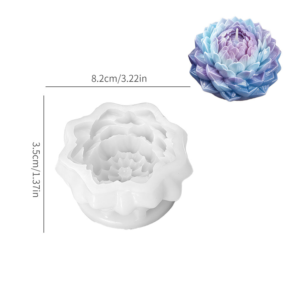 Dahlia Silicone Mold, DIY for Scented Candles, Epoxy Resin, Gypsum Decor Crafts