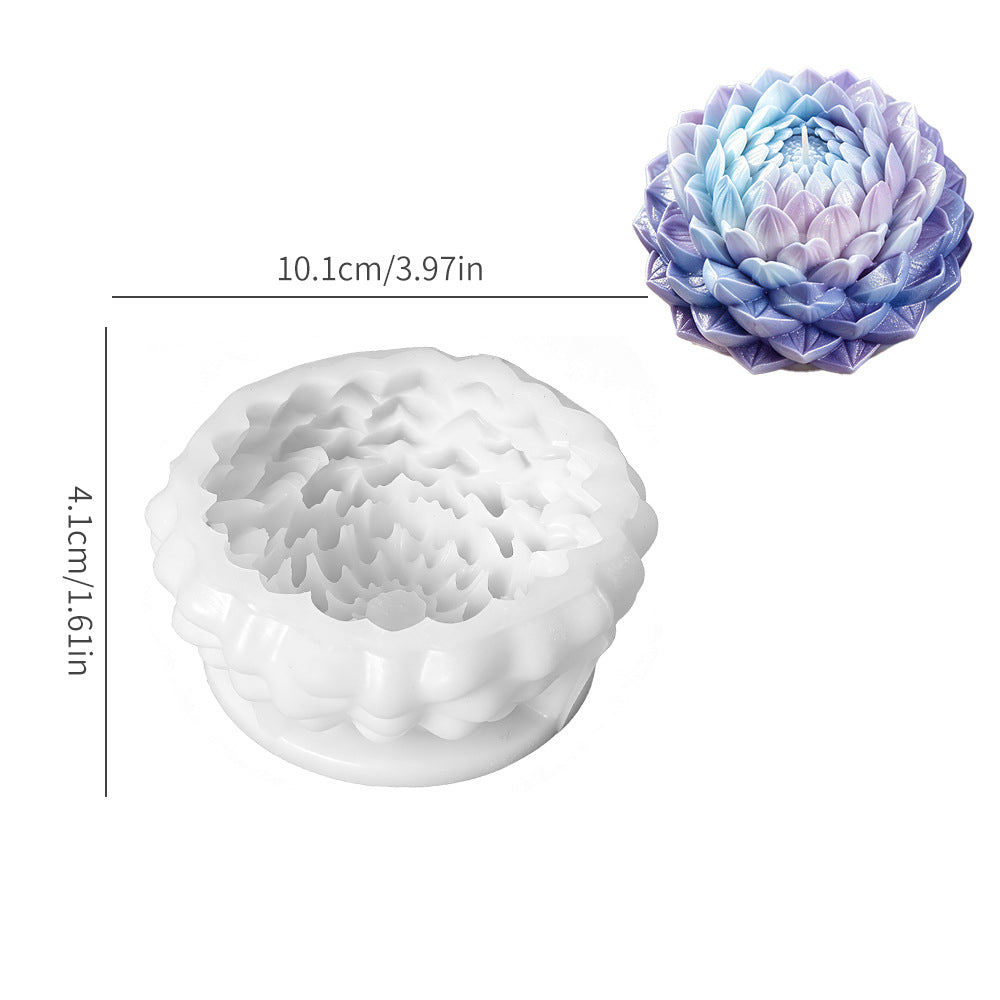 Dahlia Silicone Mold, DIY for Scented Candles, Epoxy Resin, Gypsum Decor Crafts