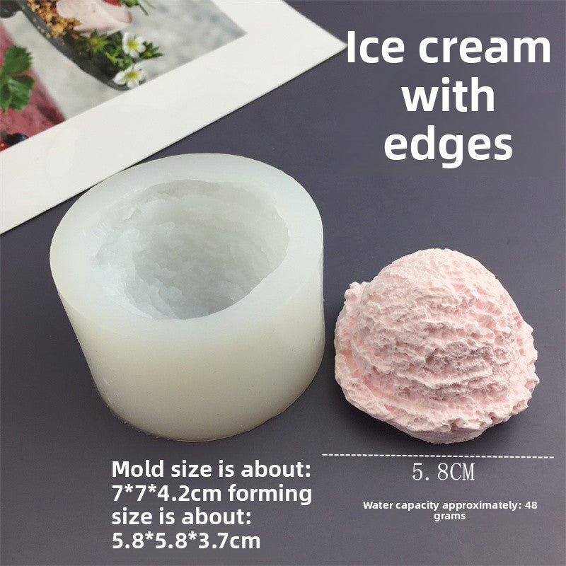 Ice cream cone cup sandwich squishy silicone mold diy aromatherapy candle soap plaster tool fidget toys