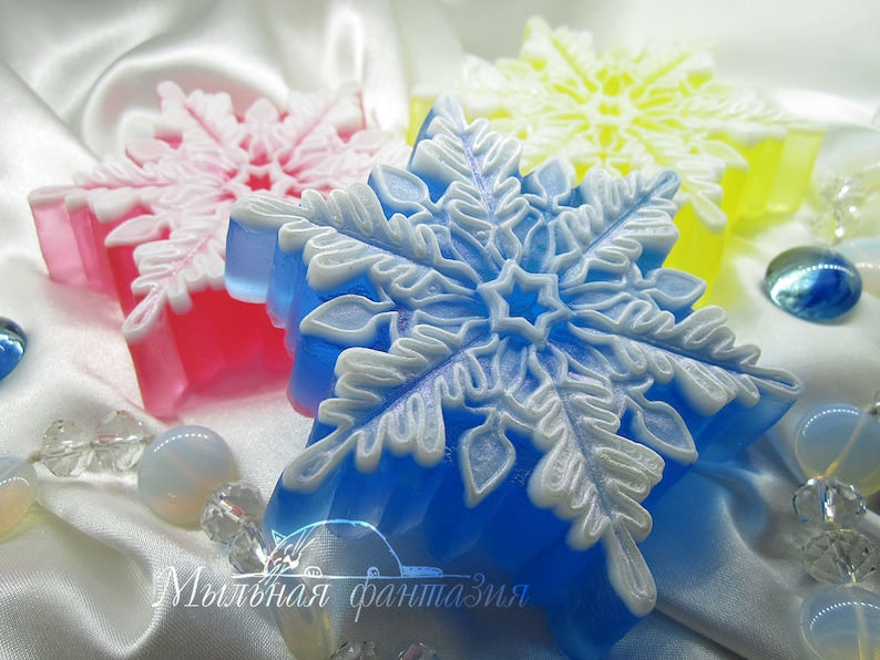 Magic snowflake Silicone Soap Mold - for soap making, candle making, Craft & Hobby