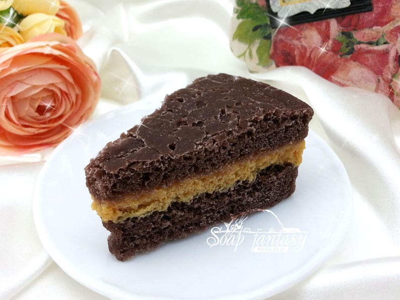 Custom silicone mold Realistic Cake Slice - Soap Molds, Candle Molds for DIY & Crafts