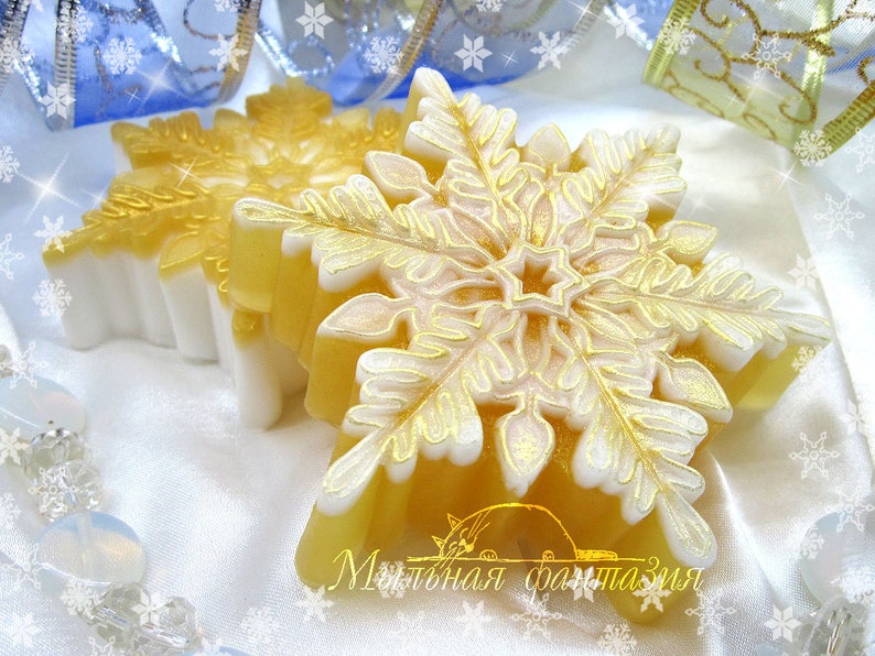 Magic snowflake Silicone Soap Mold - for soap making, candle making, Craft & Hobby