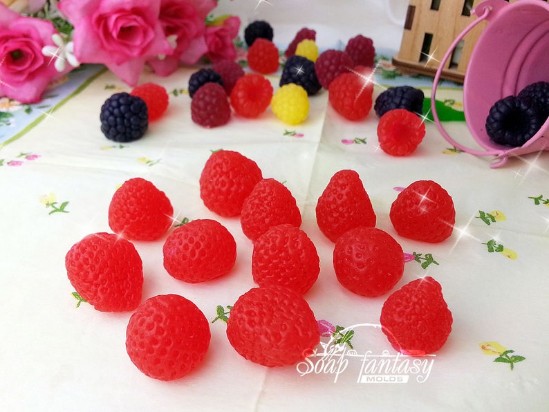 Small strawberries Silicone Soap Mold - for soap making, Craft & Hobby