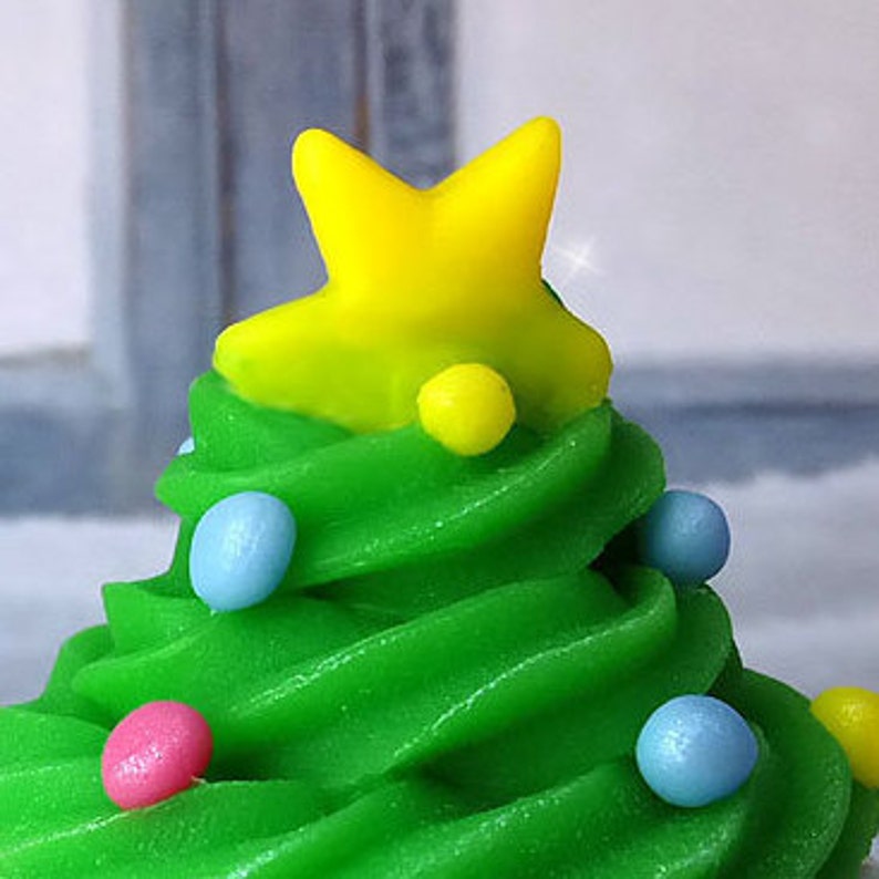 Cupcake Christmas tree Silicone Soap Mold - for soap making, candle making, Craft & Hobby