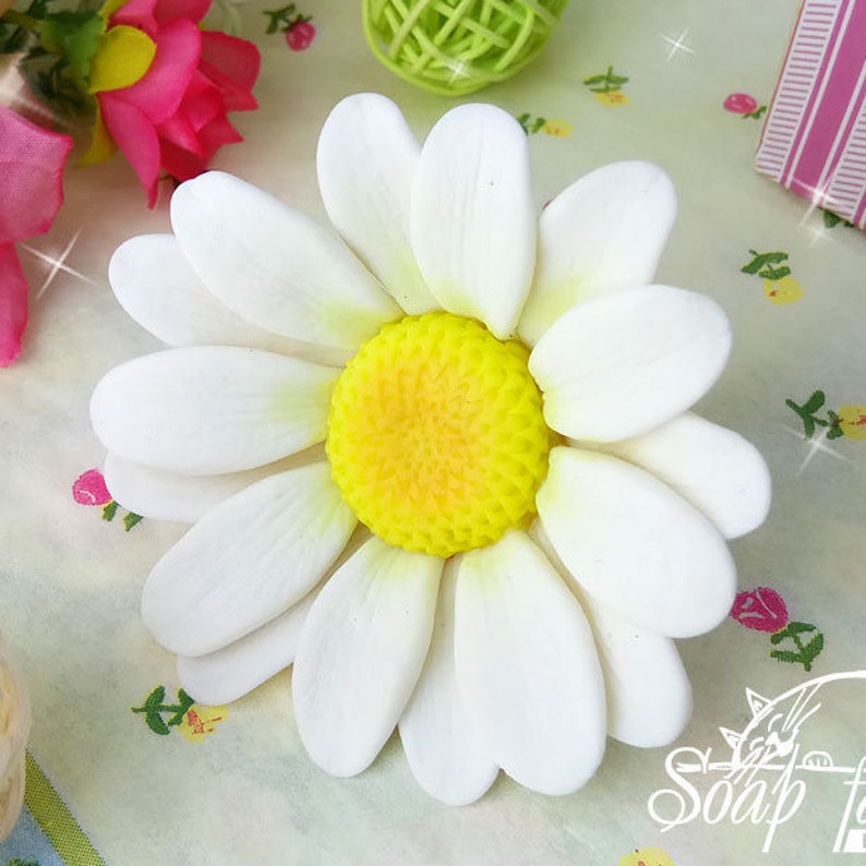 Happy daisy Silicone Soap Mold - for soap making, Craft & Hobby
