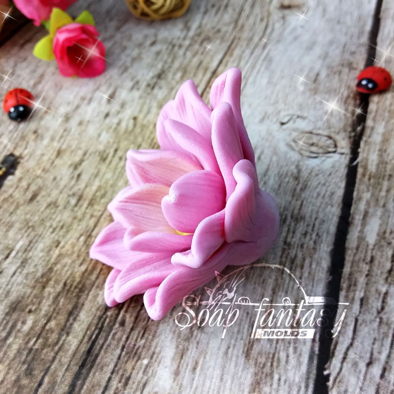 Dahlia "La Cierva" Silicone Soap Mold - for soap making, Craft & Hobby