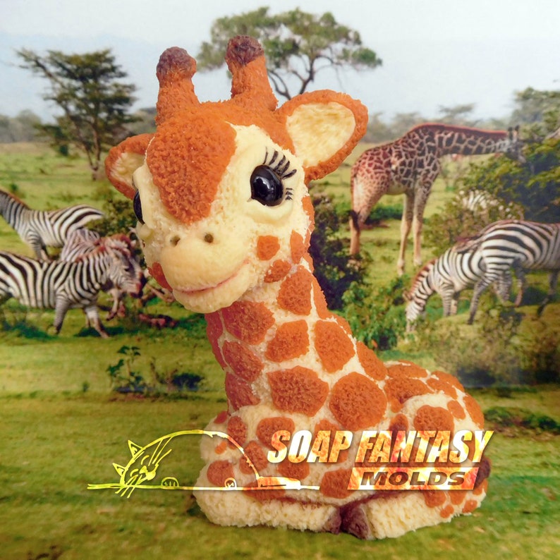 Baby giraffe custom silicone Soap Mold, Candle Mold, Resin Mold for DIY & Crafts