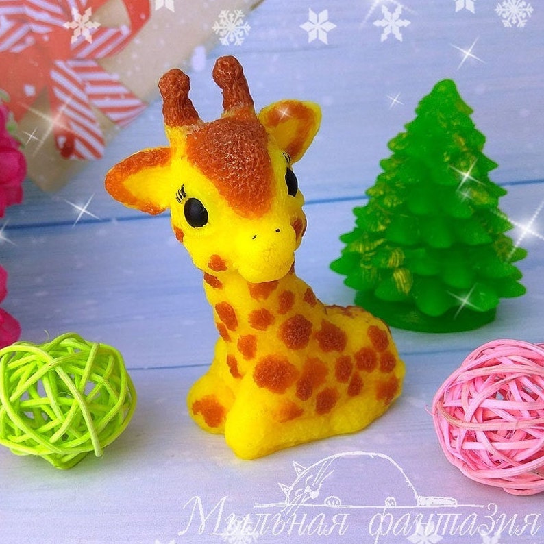Baby giraffe custom silicone Soap Mold, Candle Mold, Resin Mold for DIY & Crafts