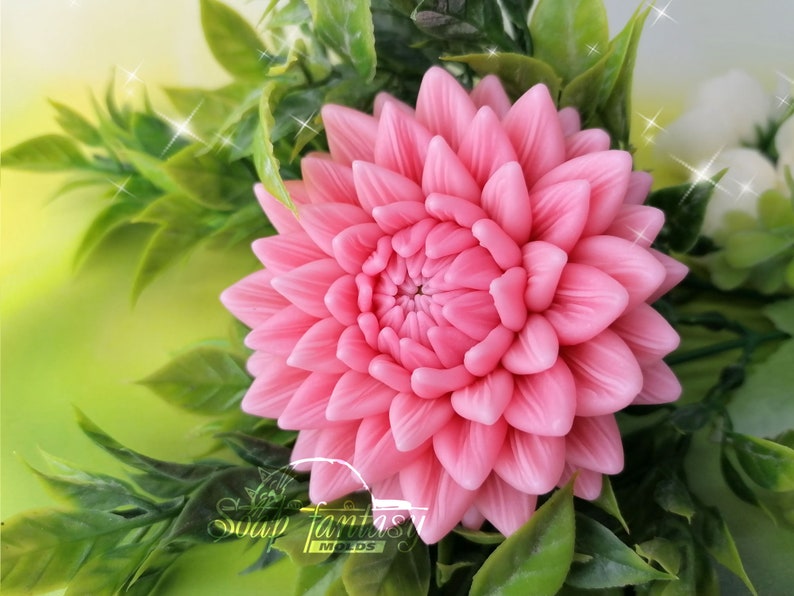 Chrysanthemum "Elissa" Silicone soap mold, candle mold for Craft & Hobby