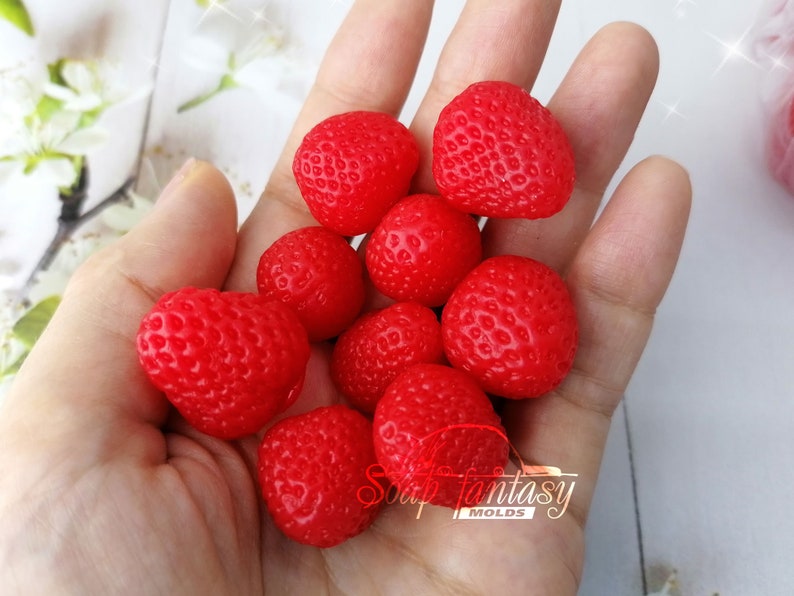Small strawberries Silicone Soap Mold - for soap making, Craft & Hobby