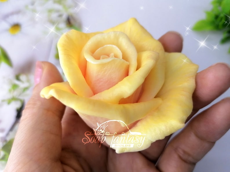 Rose "Lux" custom silicone Soap Mold, Candle Mold for DIY & Crafts