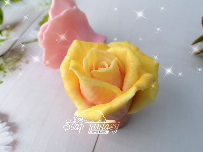 Rose "Lux" custom silicone Soap Mold, Candle Mold for DIY & Crafts