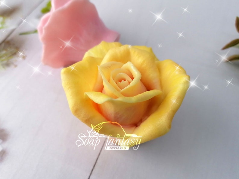 Rose "Lux" custom silicone Soap Mold, Candle Mold for DIY & Crafts
