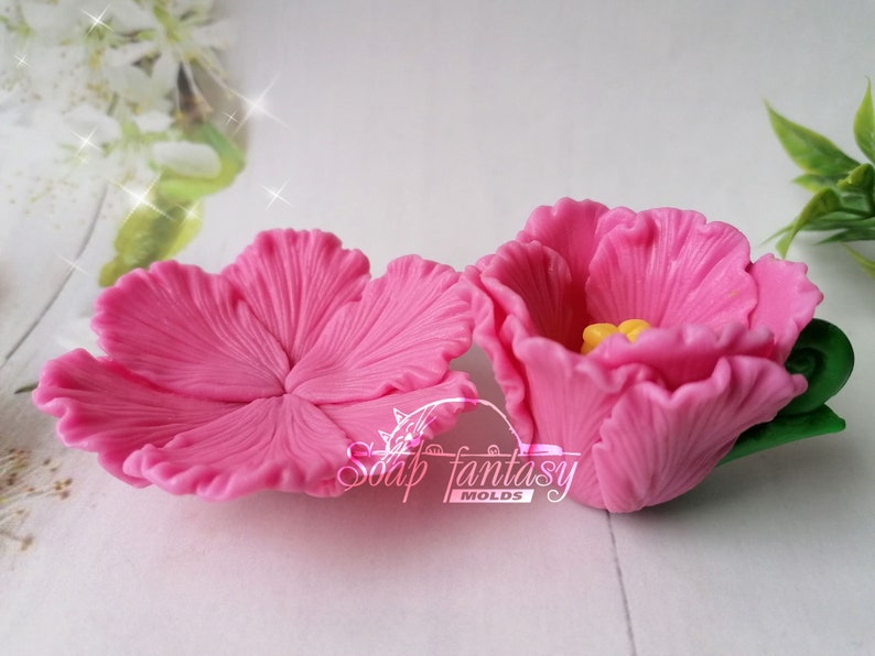Tulip mini cup and saucer Silicone Soap Mold - for soap making, Craft & Hobby