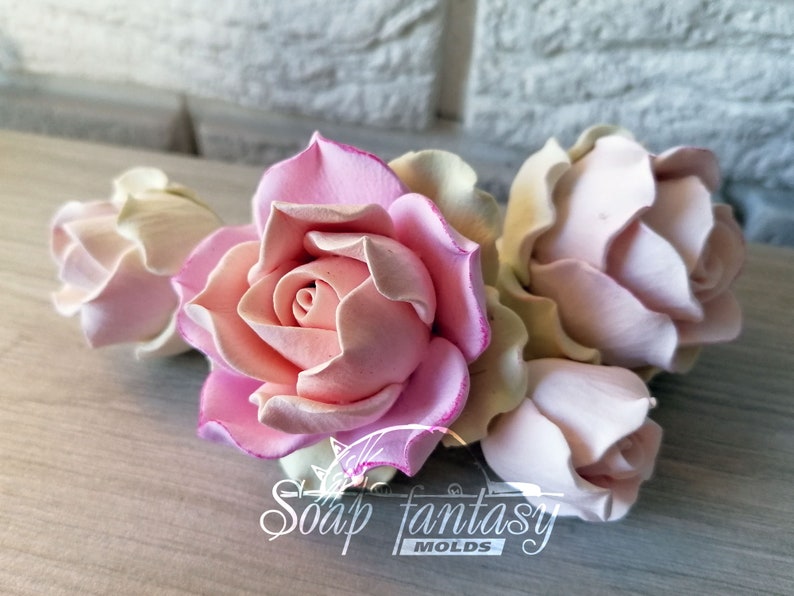 Custom silicone mold Big Rose "Estelle" - Soap Molds, Candle Molds for DIY & Crafts