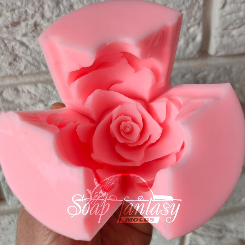 Custom silicone mold Medium rose "Estelle" for Soap making, Candle making, Craft & Hobby