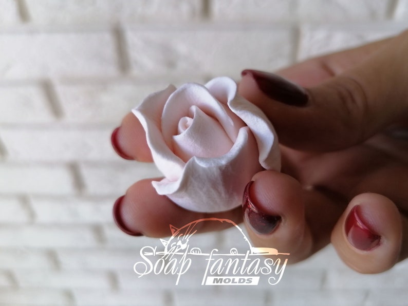 Rose bud "Estelle" custom silicone Soap mold, Candle mold for DIY & Crafts