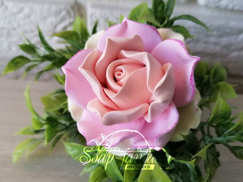 Custom silicone mold Big Rose "Estelle" - Soap Molds, Candle Molds for DIY & Crafts
