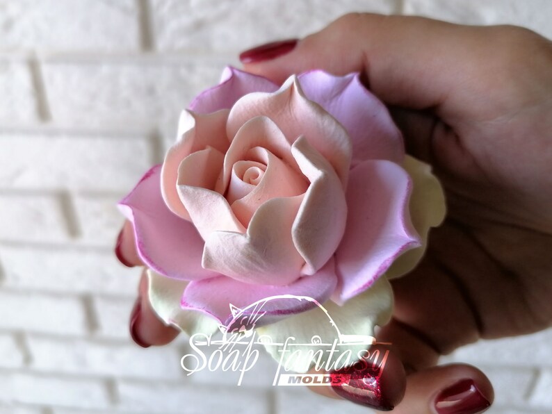Custom silicone mold Big Rose "Estelle" - Soap Molds, Candle Molds for DIY & Crafts