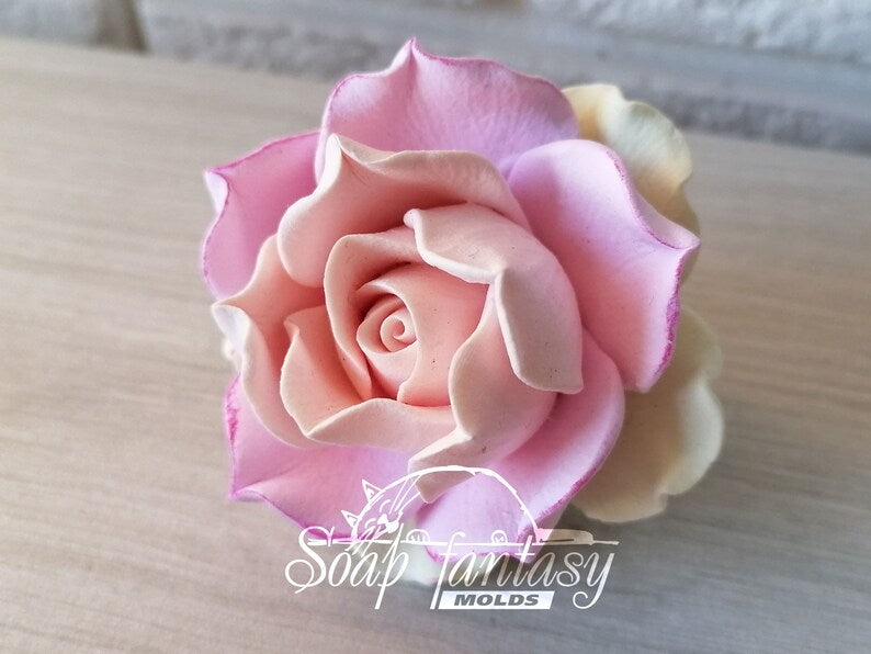 Custom silicone mold Big Rose "Estelle" - Soap Molds, Candle Molds for DIY & Crafts