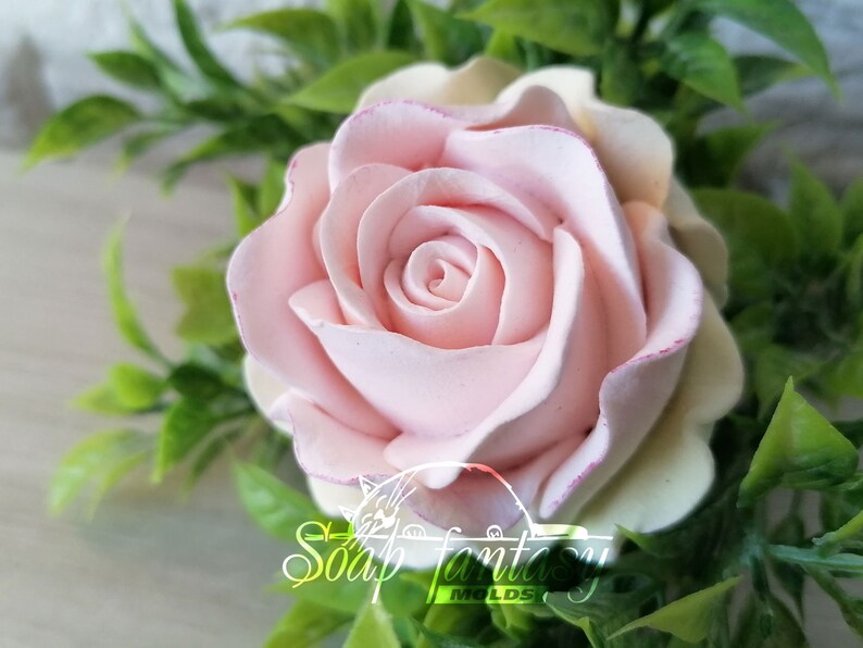 Custom silicone mold Medium rose "Estelle" for Soap making, Candle making, Craft & Hobby