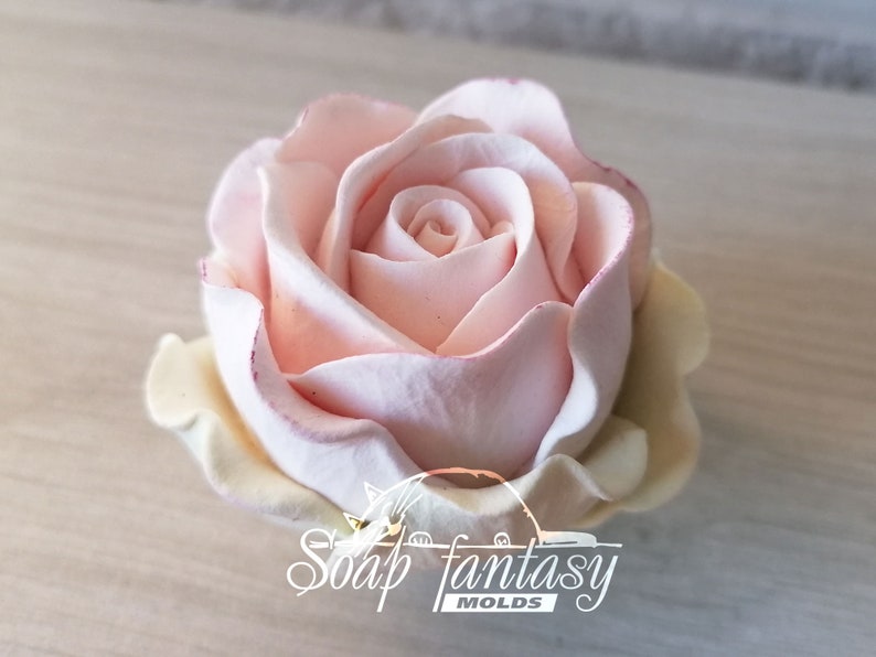 Custom silicone mold Medium rose "Estelle" for Soap making, Candle making, Craft & Hobby