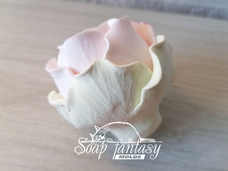 Custom silicone mold Medium rose "Estelle" for Soap making, Candle making, Craft & Hobby