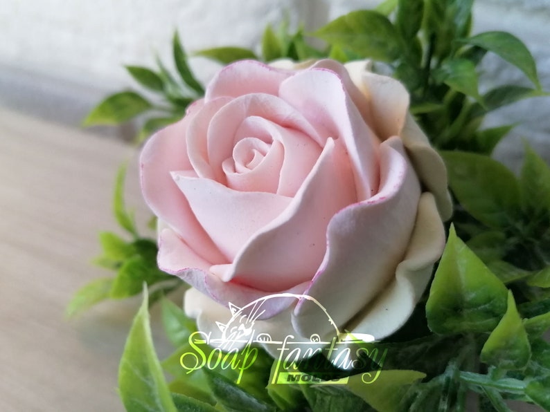 Custom silicone mold Medium rose "Estelle" for Soap making, Candle making, Craft & Hobby