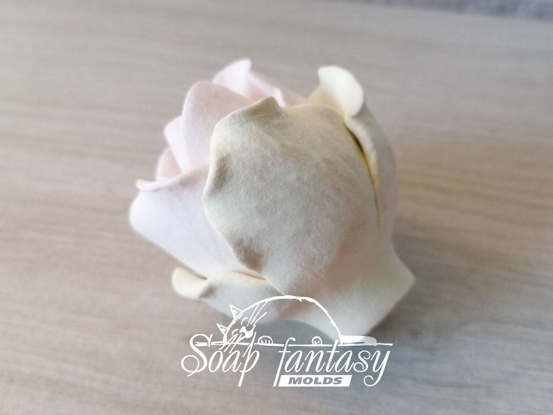 Half-blooming rose bud "Estelle" Silicone Mold for Soap making, Candle making - Custom craft supplies