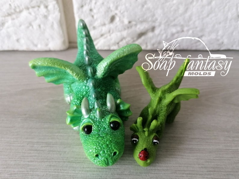 Emerald dragon Silicone mold for Soap making, Candle making, Craft & Hobby